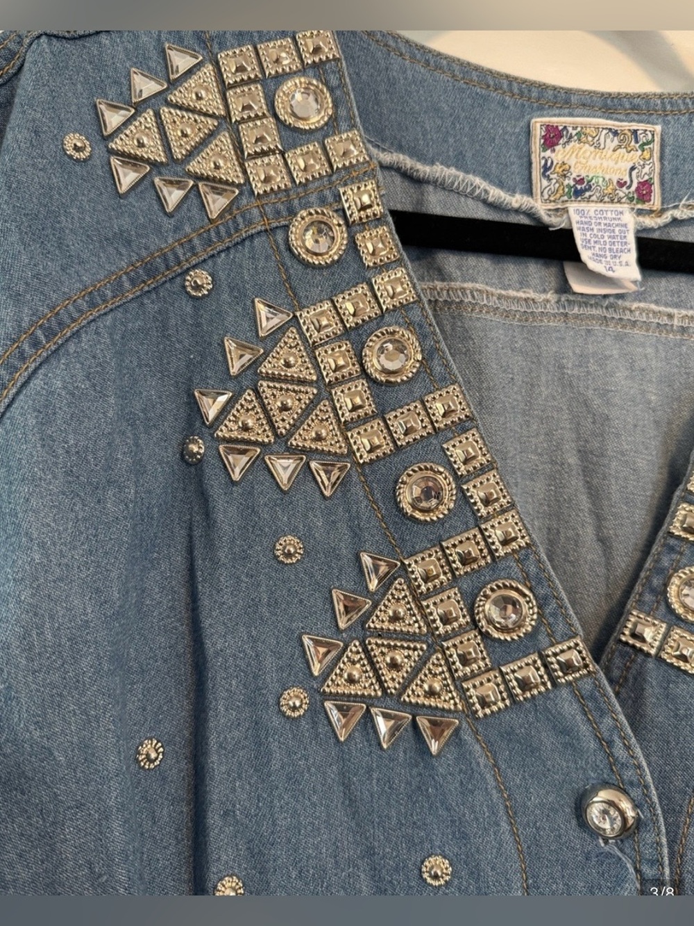 Vintage 80’s Denim Romper - Picture 4 of 8